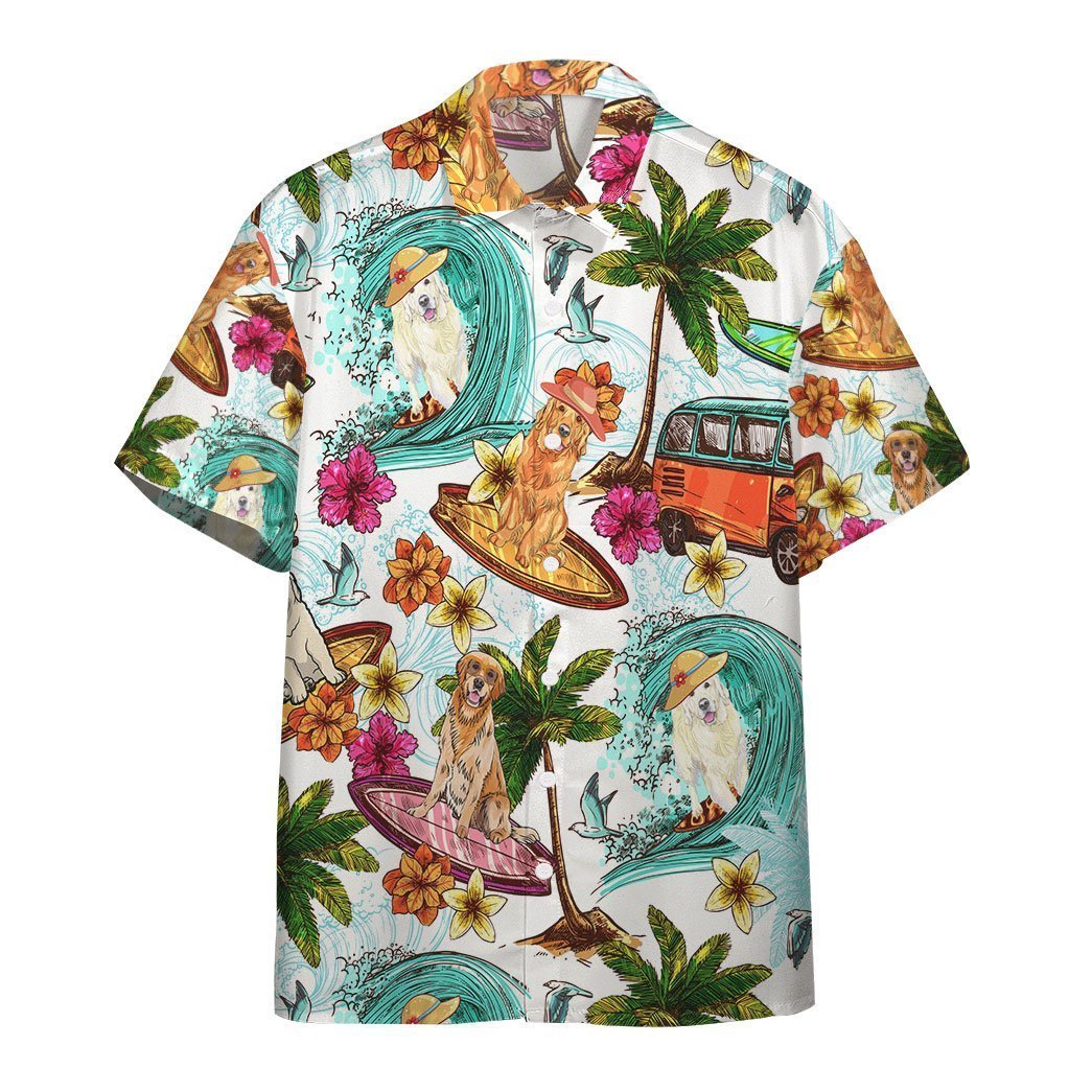 Enjoy Surfing With Retriever Dog Hawaiian Shirt