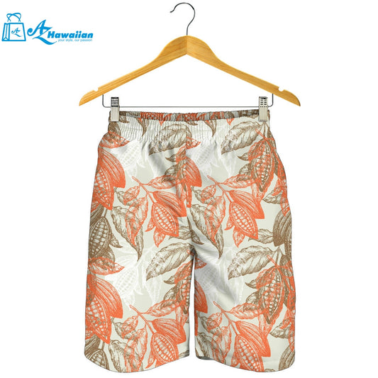 Cocoa Beans Cocoa Tree Pattern Men Shorts