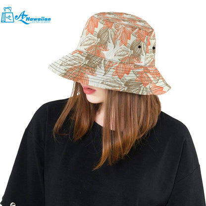 Cocoa beans Cocoa tree pattern Unisex Bucket Hat