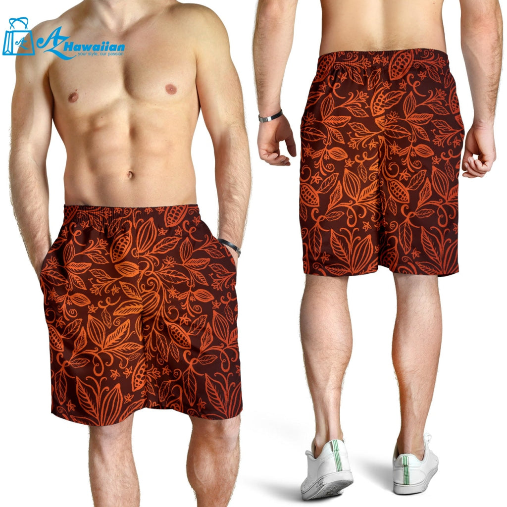 Cocoa Beans Tribal Polynesian Pattern Men Shorts