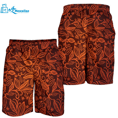 Cocoa Beans Tribal Polynesian Pattern Men Shorts