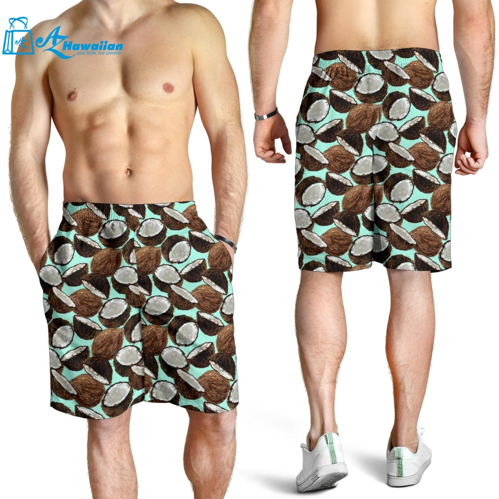 Coconut Pattern Print Design 03 Men Shorts