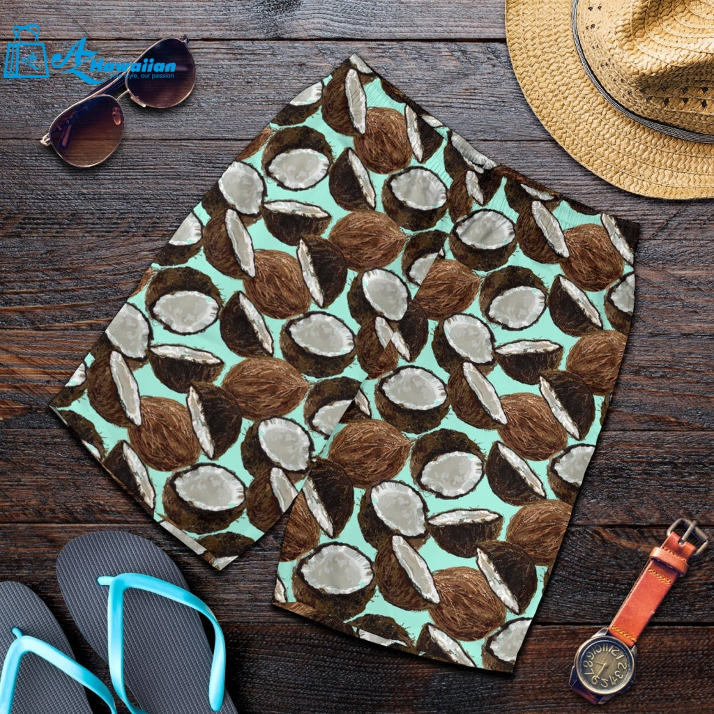 Coconut Pattern Print Design 03 Men Shorts