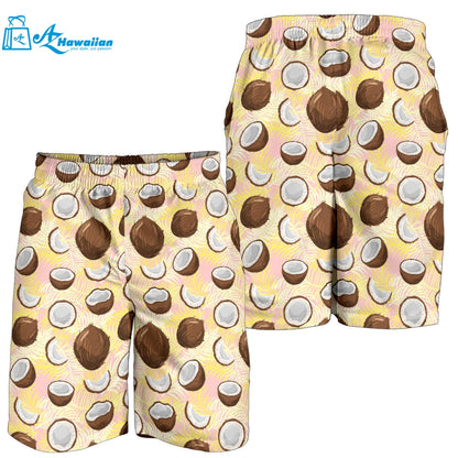 Coconut Pattern Print Design 05 Men Shorts