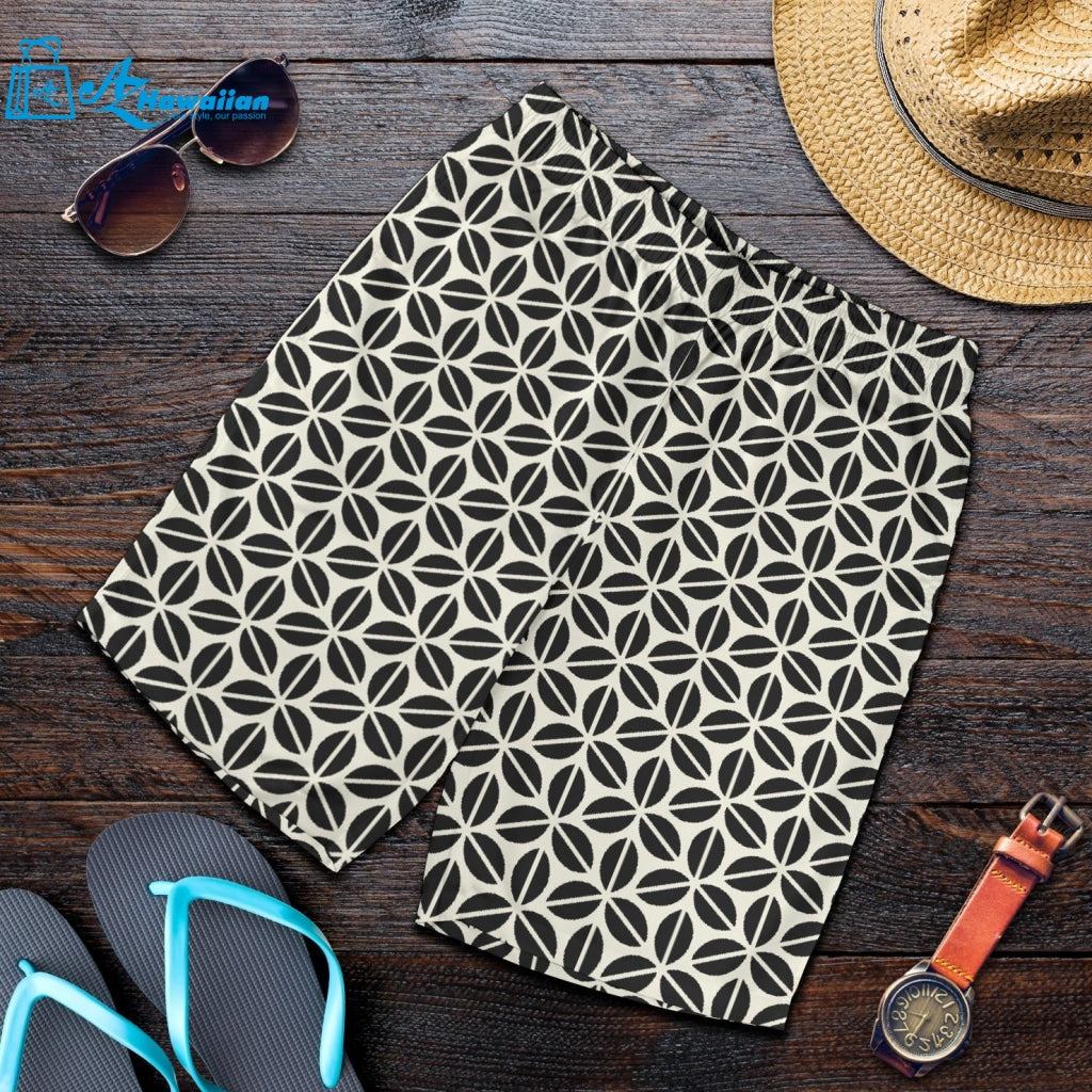 Coffee Bean Abstract Modern Pattern Men Shorts