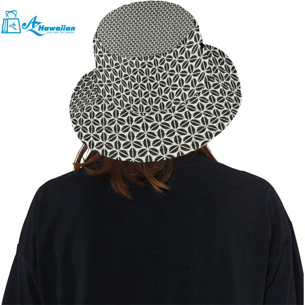 Coffee bean abstract modern pattern Unisex Bucket Hat