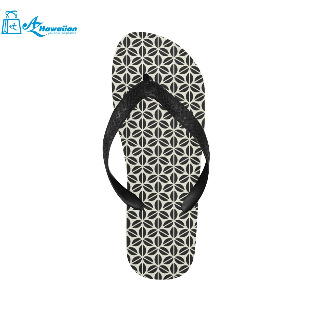 Coffee bean abstract modern pattern Unisex Flip Flops