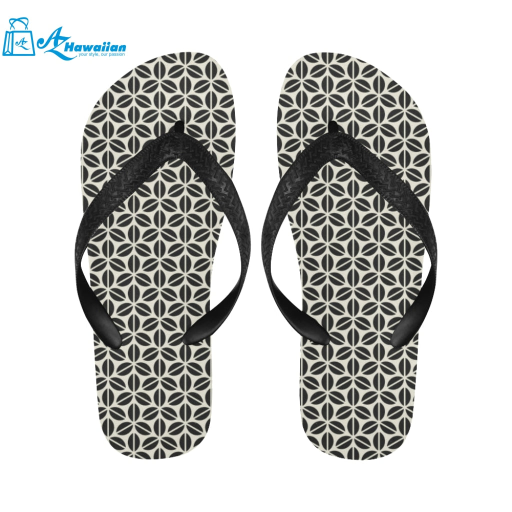 Coffee bean abstract modern pattern Unisex Flip Flops