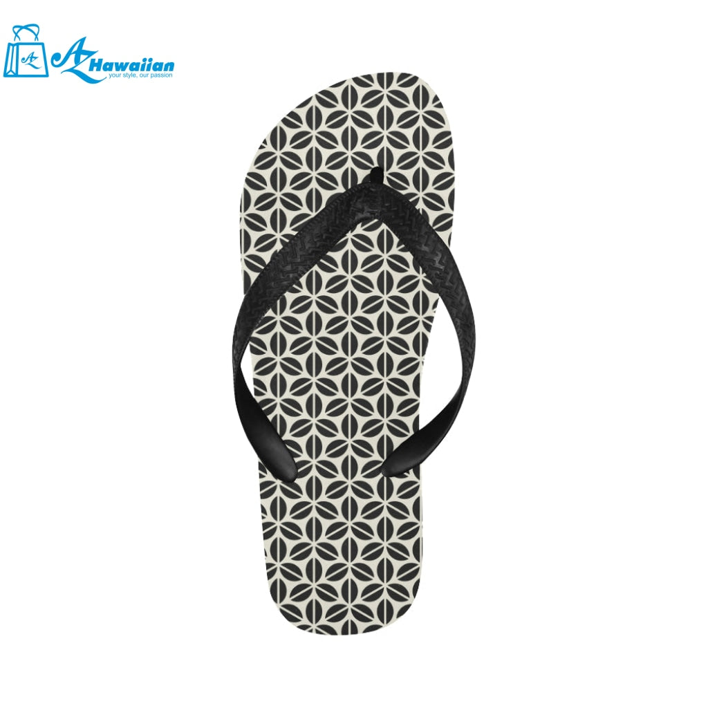 Coffee bean abstract modern pattern Unisex Flip Flops