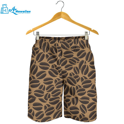 Coffee Bean On Brown Background Men Shorts