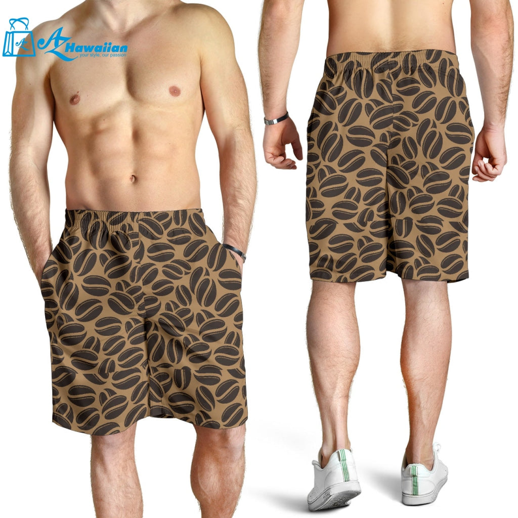 Coffee Bean On Brown Background Men Shorts