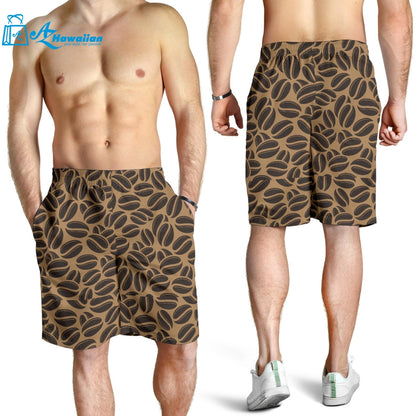 Coffee Bean On Brown Background Men Shorts