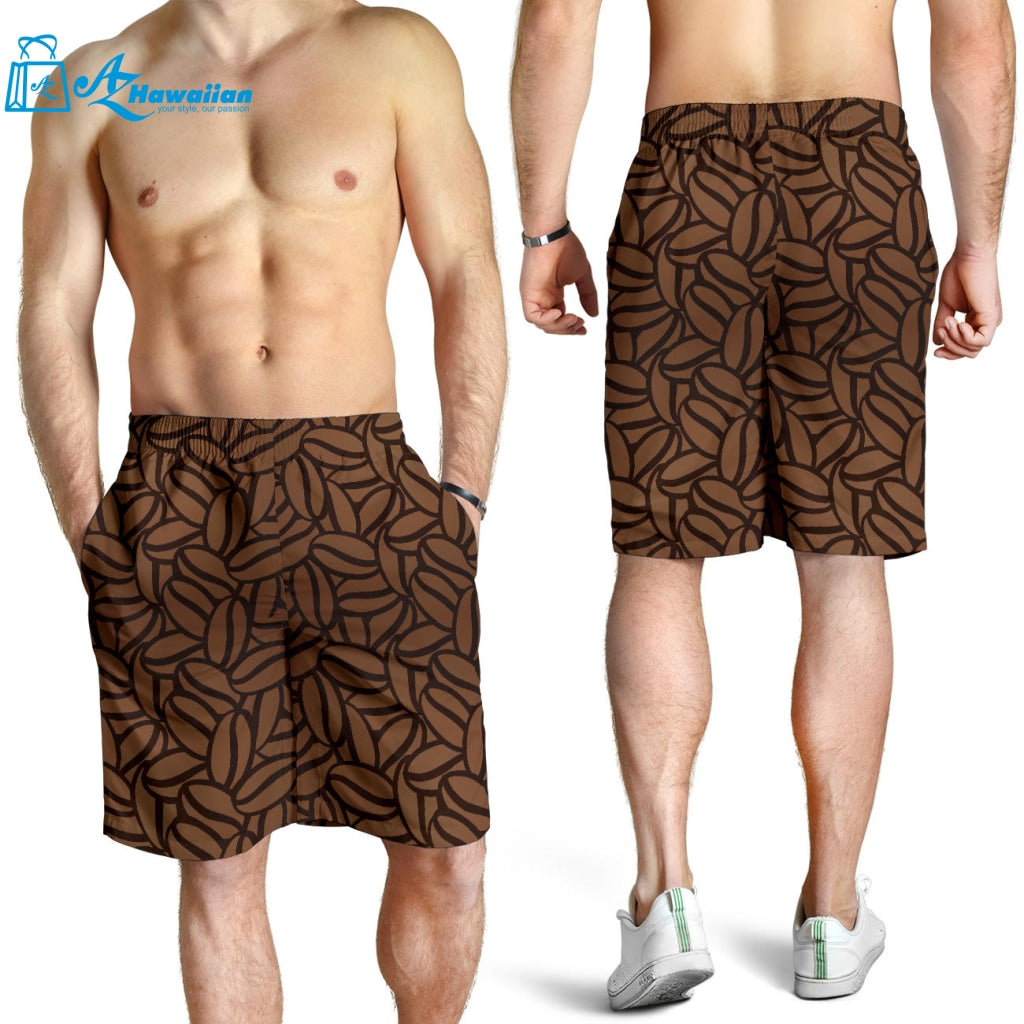 Coffee Bean Pattern Men Shorts