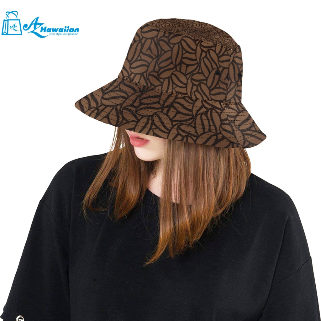 coffee bean pattern Unisex Bucket Hat