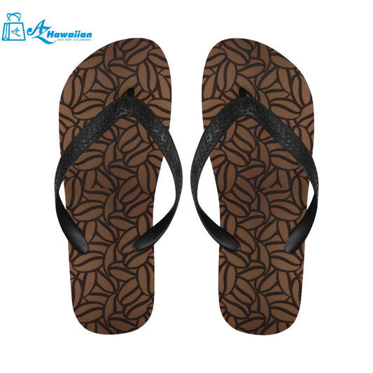 coffee bean pattern Unisex Flip Flops