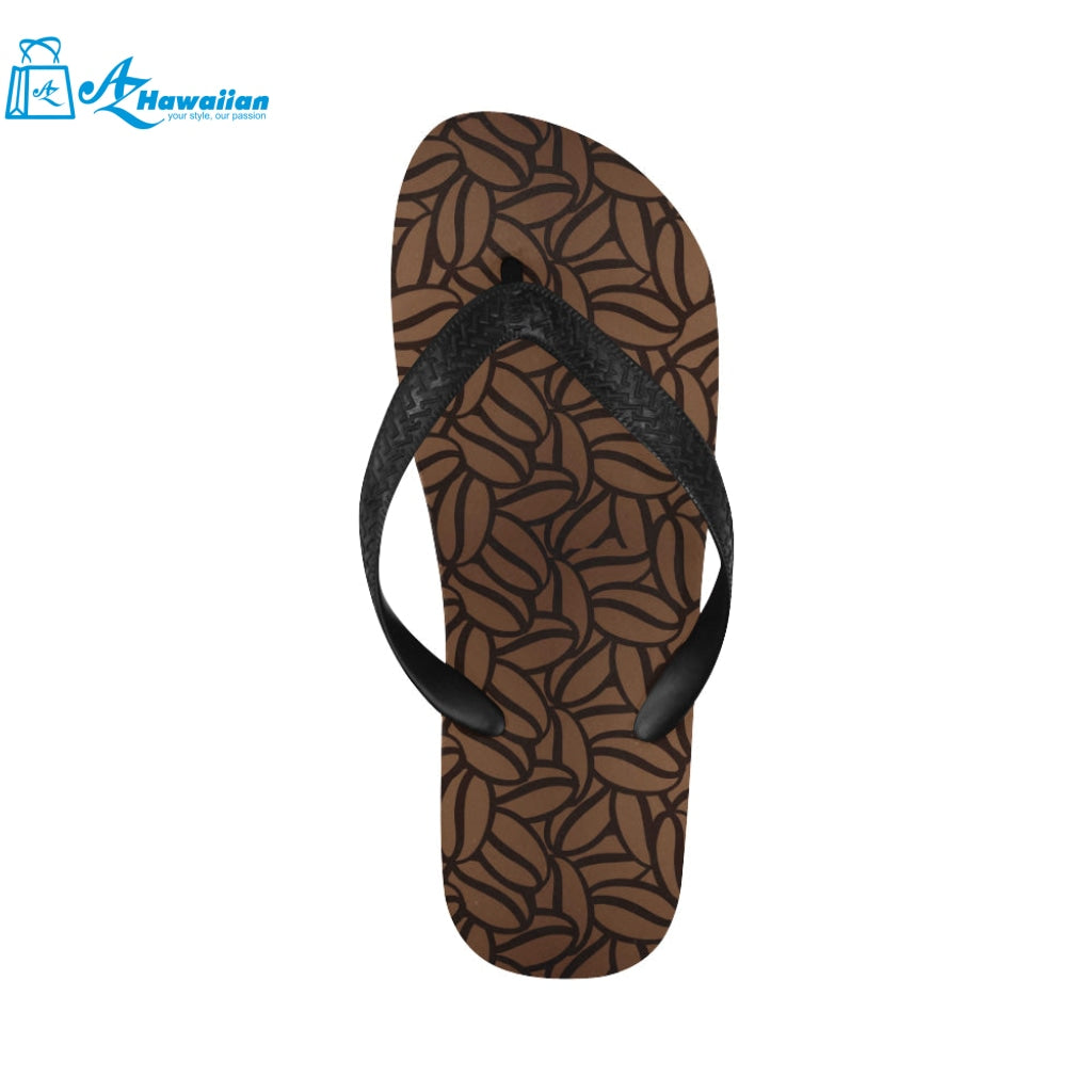 coffee bean pattern Unisex Flip Flops