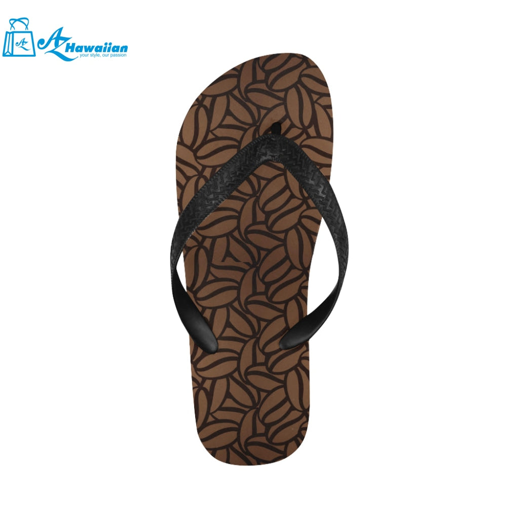 coffee bean pattern Unisex Flip Flops