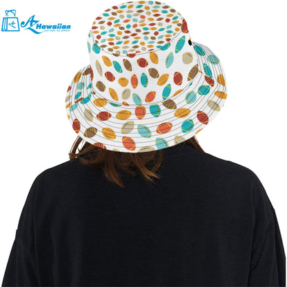 Colorful american football ball pattern Unisex Bucket Hat