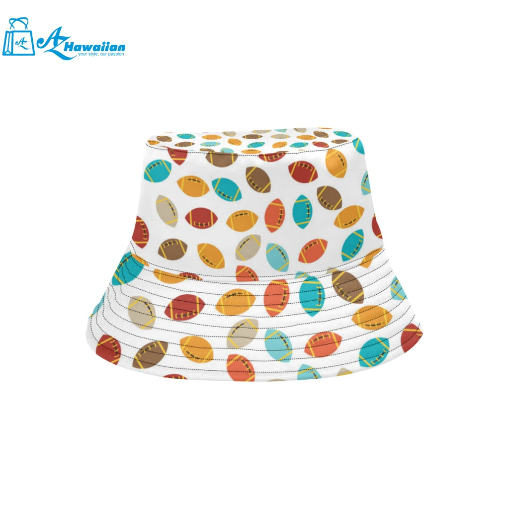 Colorful american football ball pattern Unisex Bucket Hat