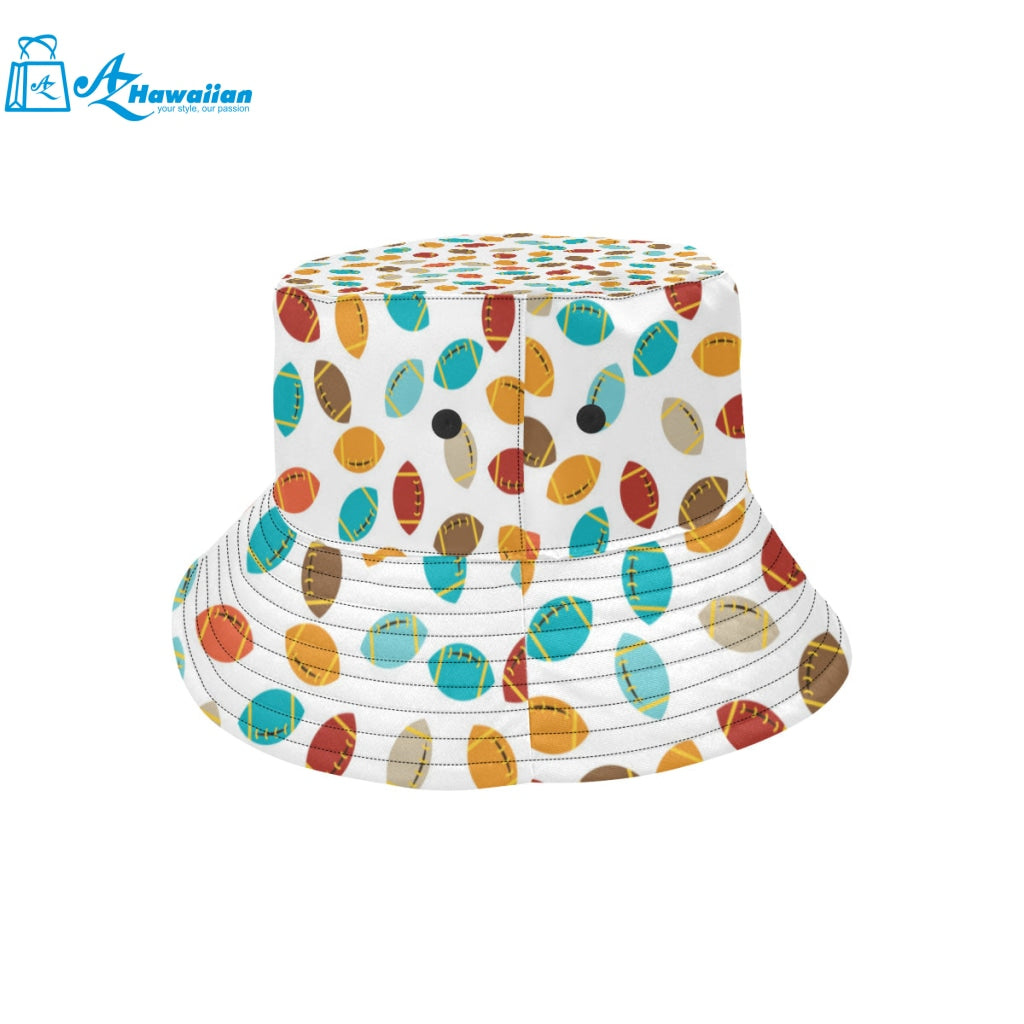 Colorful american football ball pattern Unisex Bucket Hat