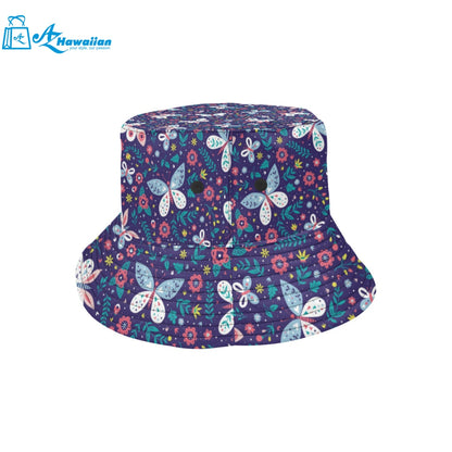 Colorful butterfly flower pattern.eps Unisex Bucket Hat