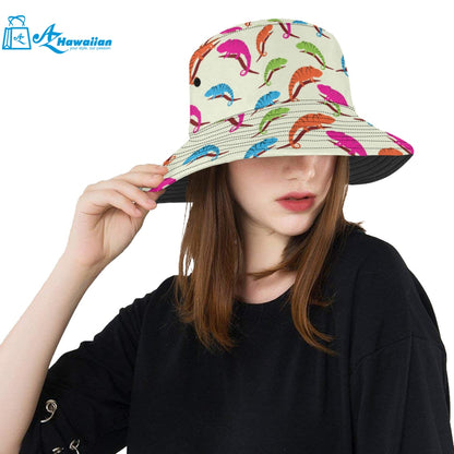 Colorful Chameleon lizard pattern Unisex Bucket Hat