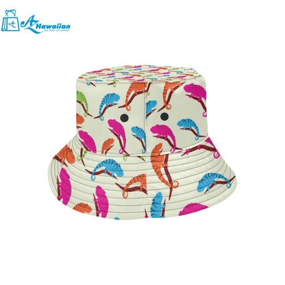 Colorful Chameleon lizard pattern Unisex Bucket Hat