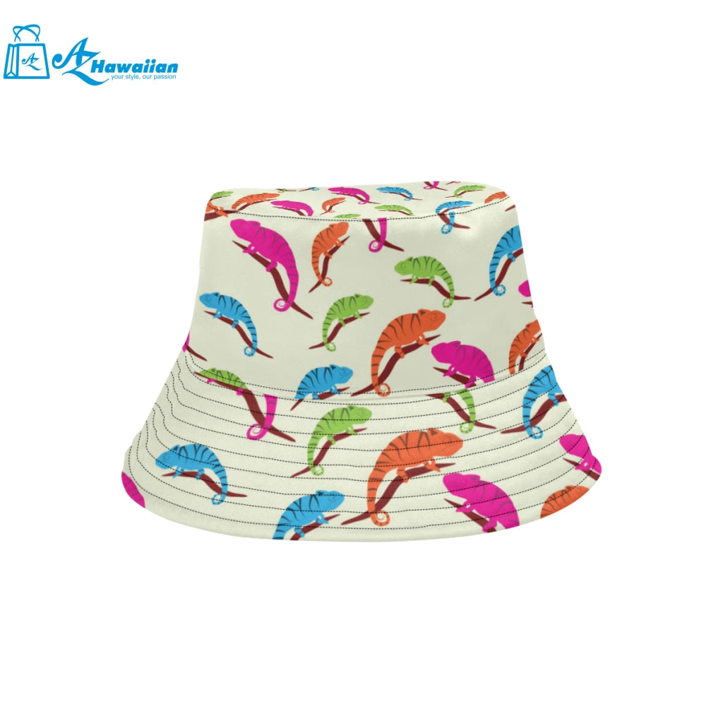 Colorful Chameleon lizard pattern Unisex Bucket Hat