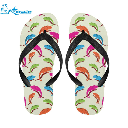 Colorful Chameleon lizard pattern Unisex Flip Flops