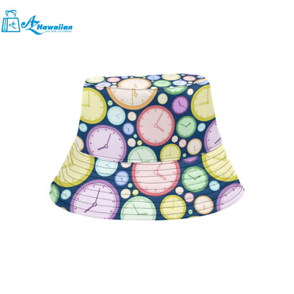 Colorful clock background Unisex Bucket Hat