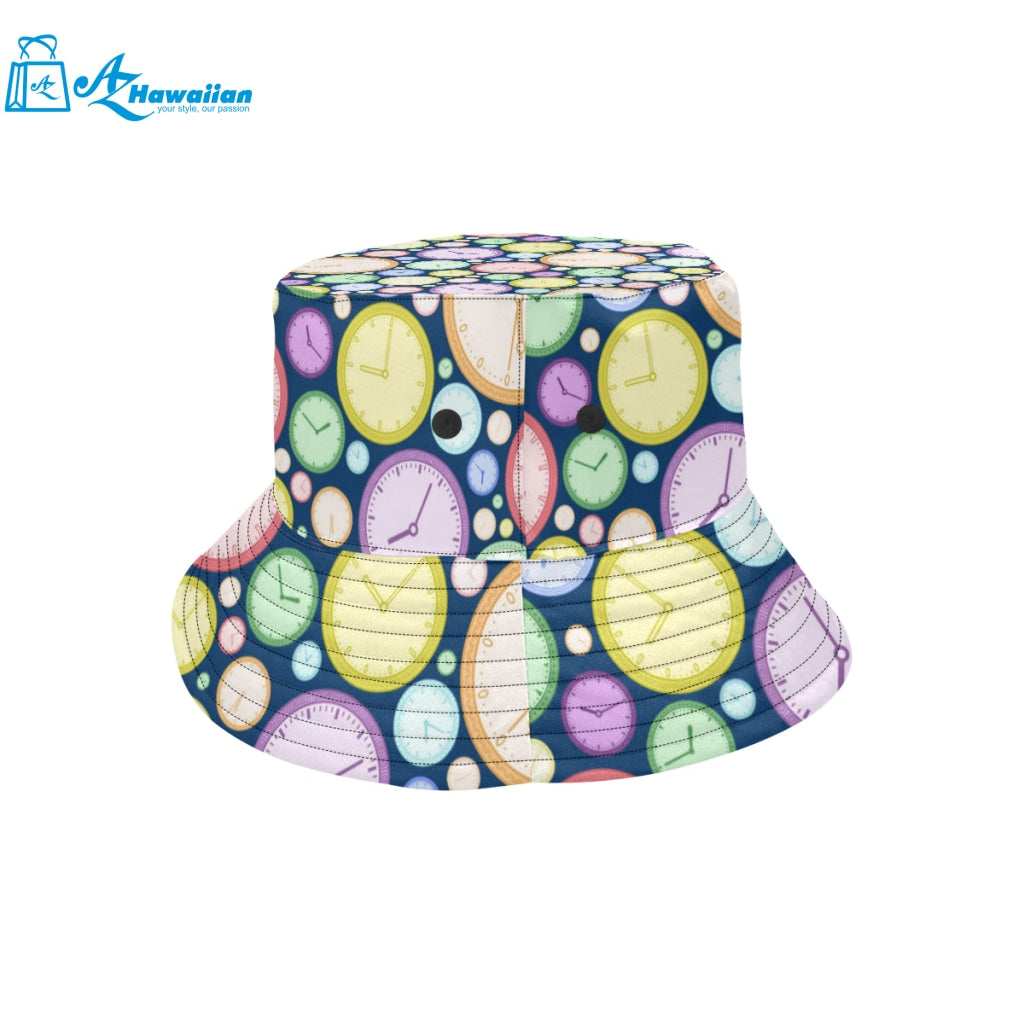 Colorful clock background Unisex Bucket Hat