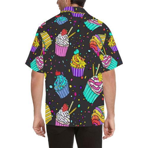 Colorful Cupcake Pattern Hawaiian Shirt