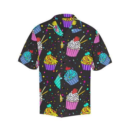 Colorful Cupcake Pattern Hawaiian Shirt