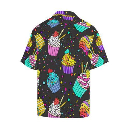 Colorful Cupcake Pattern Hawaiian Shirt