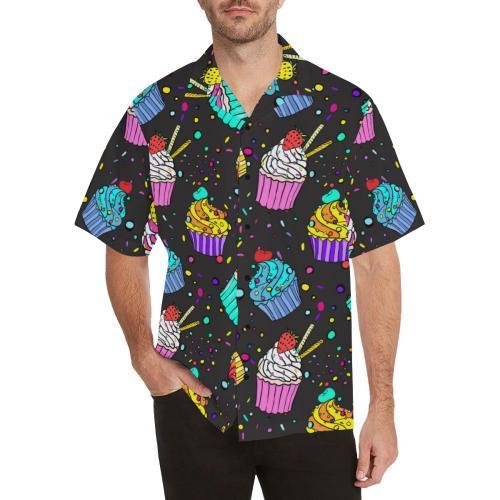 Colorful Cupcake Pattern Hawaiian Shirt