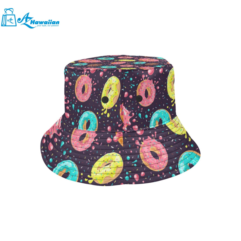 Colorful donut glaze pattern Unisex Bucket Hat