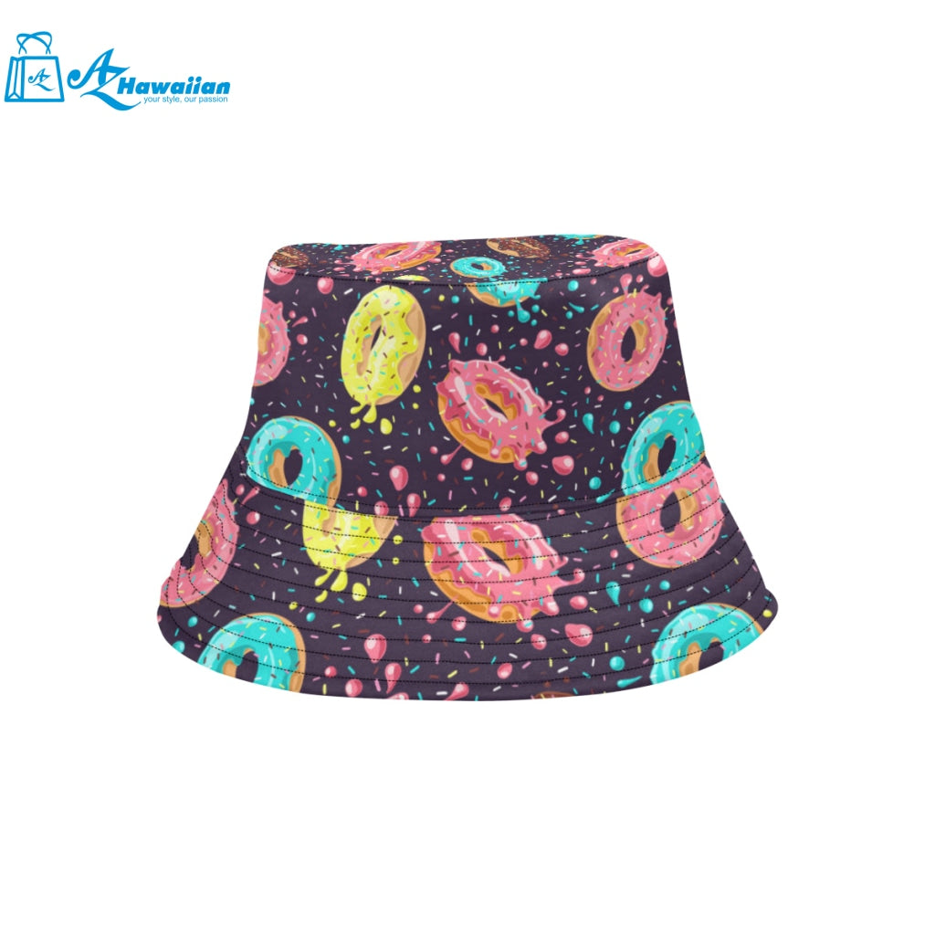 Colorful donut glaze pattern Unisex Bucket Hat