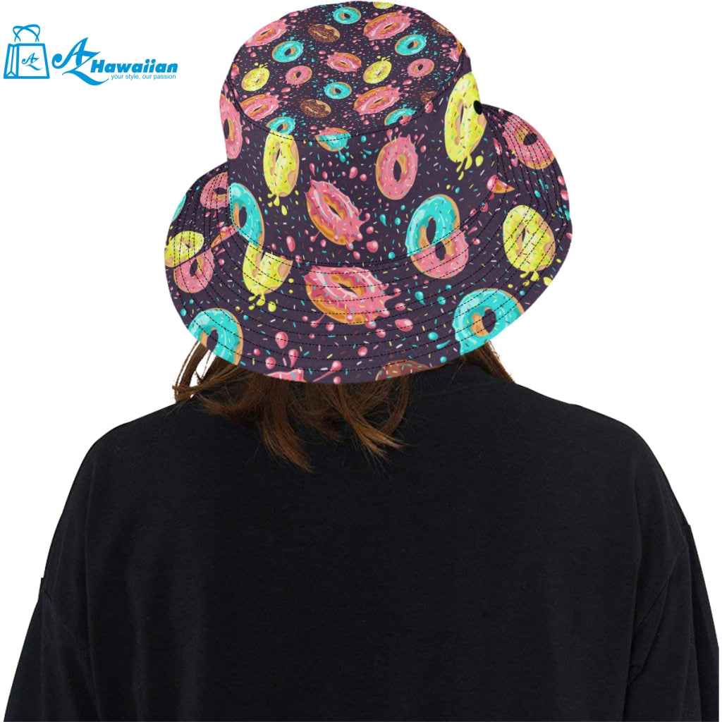 Colorful donut glaze pattern Unisex Bucket Hat