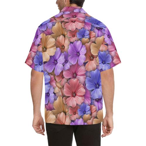 Colorful Geranium Pattern Hawaiian Shirt