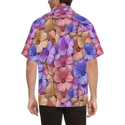 Colorful Geranium Pattern Hawaiian Shirt