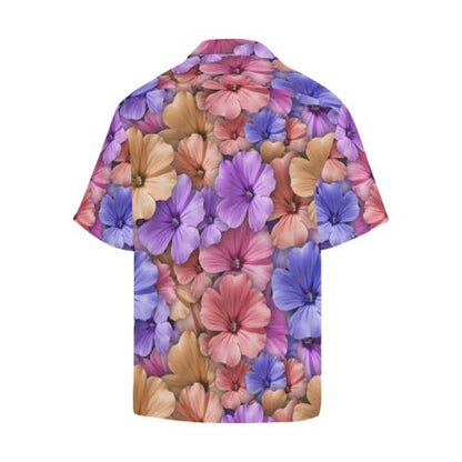 Colorful Geranium Pattern Hawaiian Shirt