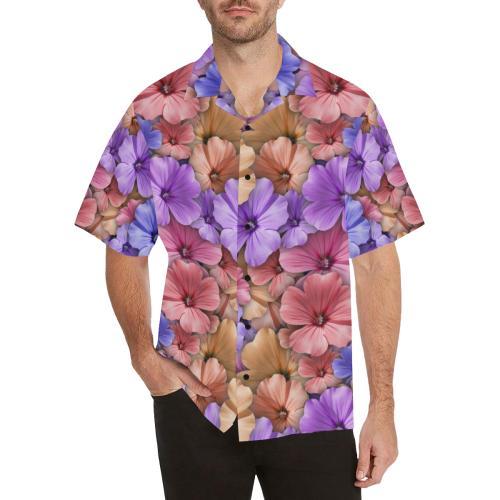 Colorful Geranium Pattern Hawaiian Shirt