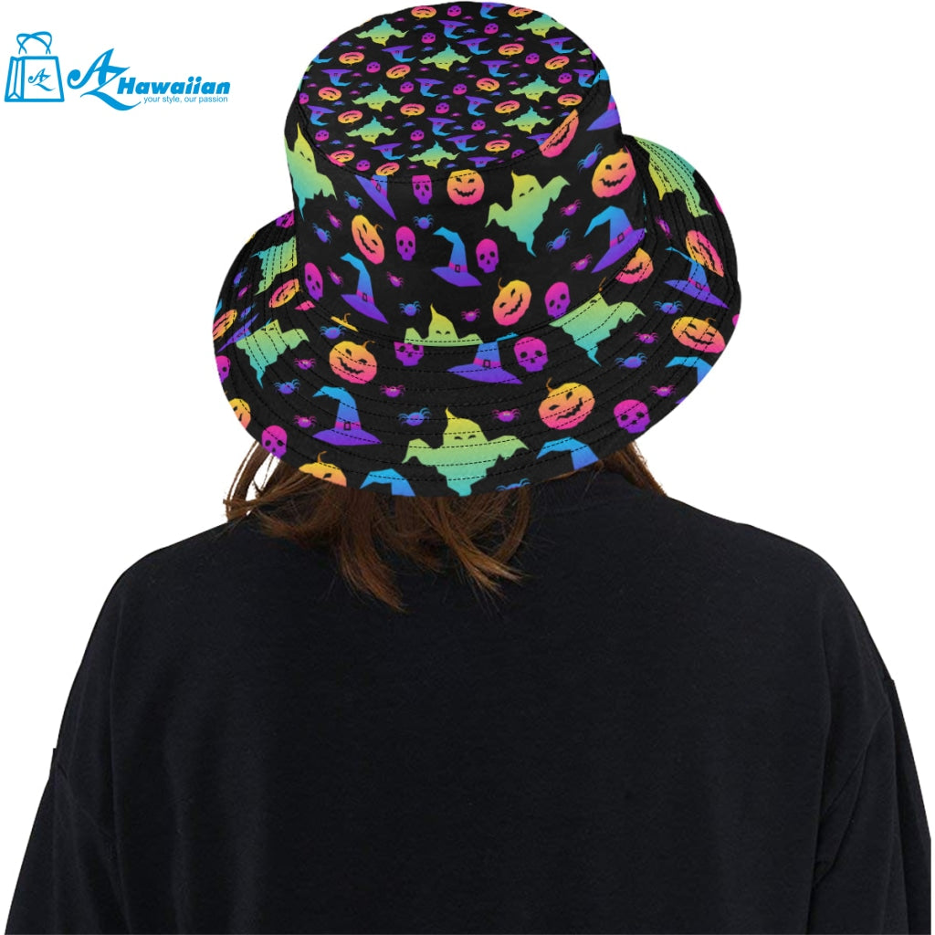 Colorful halloween background Unisex Bucket Hat