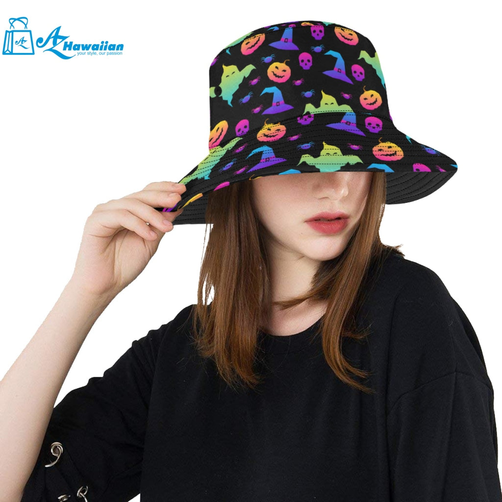 Colorful halloween background Unisex Bucket Hat