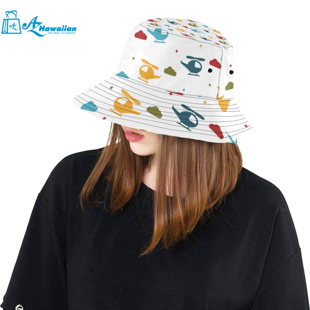 Colorful helicopter pattern Unisex Bucket Hat