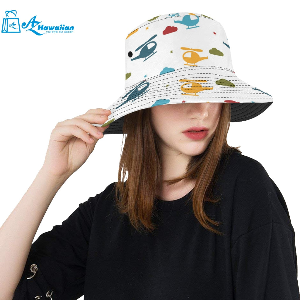 Colorful helicopter pattern Unisex Bucket Hat