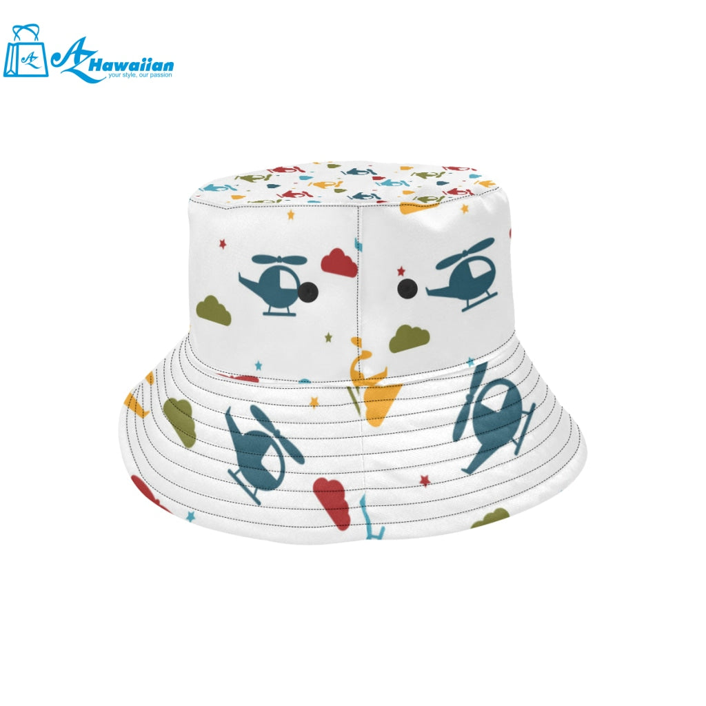 Colorful helicopter pattern Unisex Bucket Hat