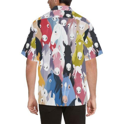 Colorful Horse Pattern Hawaiian Shirt