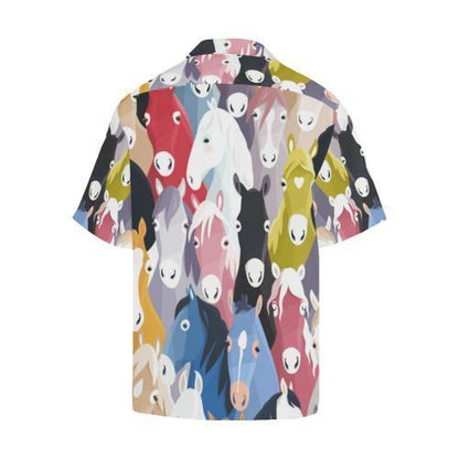 Colorful Horse Pattern Hawaiian Shirt