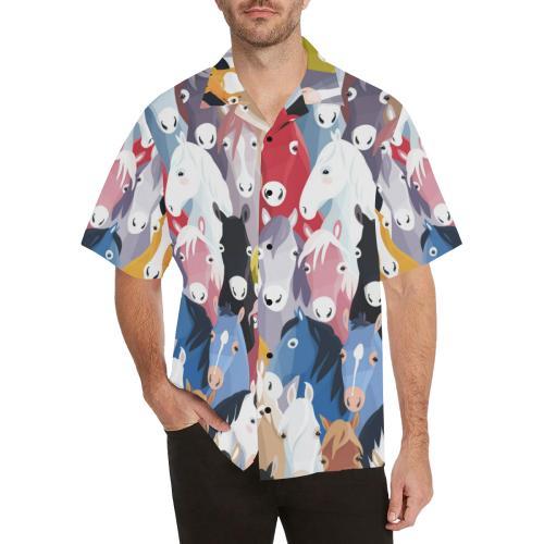 Colorful Horse Pattern Hawaiian Shirt